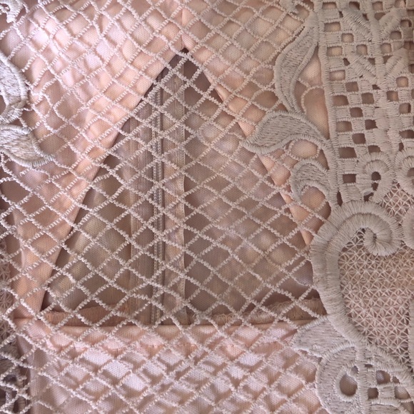 Pink crochet lace midi dress - Picture 8 of 8